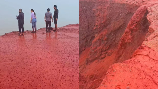 Fenomena Aneh Hujan Darah Terjadi di Iran, Tutupi Perbukitan hingga Pantai Menjadi Merah